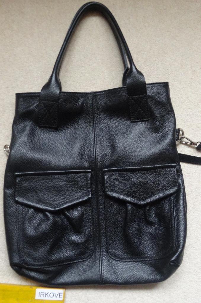 ITALIAANS DESIGN LEER ZWARTE TAS * Lavorazione Artigiana *, Sieraden, Tassen en Uiterlijk, Tassen | Damestassen, Nieuw, Handtas