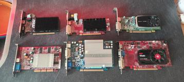 Partij oude videokaarten (<=2GB) 6 stuks beschikbaar voor biedingen