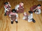 beeldengroep van 5 clowntjes, Verzamelen, Beelden en Beeldjes, Ophalen of Verzenden, Gebruikt, Overige typen