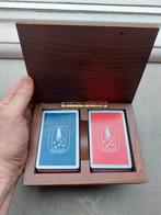 Bridge kaarten in houten kistje!, Hobby en Vrije tijd, Ophalen of Verzenden, Zo goed als nieuw