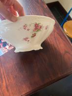 Brocante Porseleinen Kom met Roze Bloemen, Ophalen of Verzenden