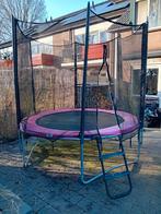 Salta trampoline 251cm met veiligheidsnet en trappetje, Ophalen, Gebruikt