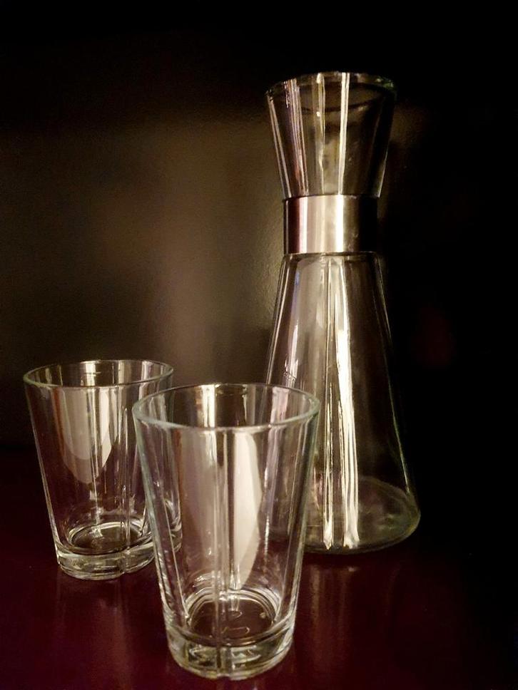 Rosendahl karaf set (2 karaffen, 4 glazen), Huis en Inrichting, Keuken | Servies, Zo goed als nieuw, Glas of Glazen, Effen, Glas