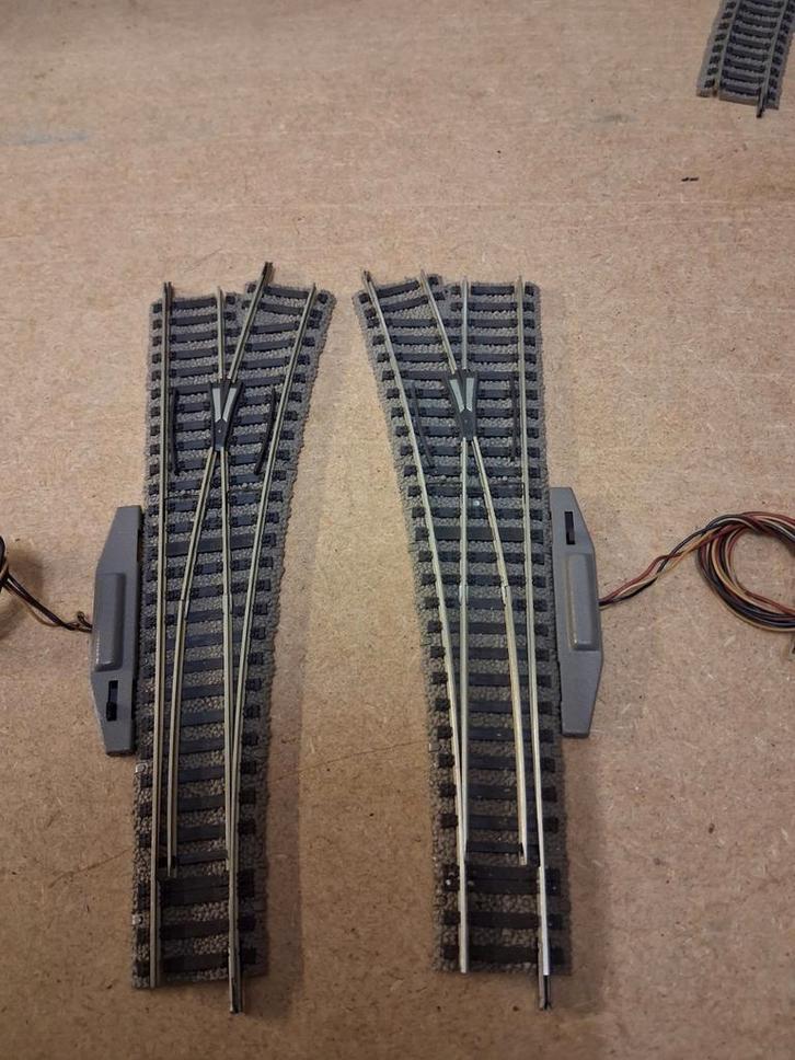 fleischmann 6140  elektrische wisselpaar in zeer goede staat, Hobby en Vrije tijd, Modeltreinen | H0, Zo goed als nieuw, Rails