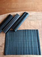 4 Zwarte Placemats - Hout of bamboe? Samen 2,50, Ophalen of Verzenden, Zo goed als nieuw