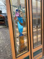 4 -delige set glas in lood deuren jugendstil 255x232cm., Ophalen