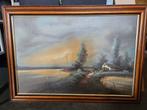 Schilderij W. Kloos in lijst met certificaat, Antiek en Kunst, Ophalen