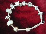 Zilveren Armband, Pandora style..., Sieraden, Tassen en Uiterlijk, Armbanden, Gebruikt, Ophalen of Verzenden, Met bedels of kralen