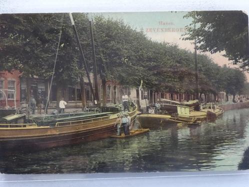 ZEVENBERGEN Schepen in de Haven, Verzamelen, Ansichtkaarten | Nederland, Ongelopen, Noord-Brabant, Voor 1920, Verzenden