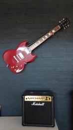 Rode Stagg gitaar incl. Marshall versterker, Gebruikt, Met versterker, Ophalen of Verzenden, Marshall