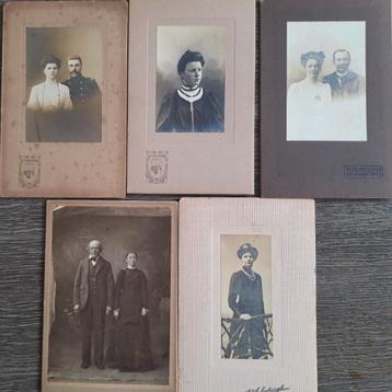 4 CDV Antieke foto 17 x 11 cm beschikbaar voor biedingen