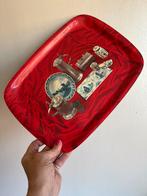 Vintage Formica Dienblad Rood Delfts Blauw Tin Jaren 80, Ophalen of Verzenden, Zo goed als nieuw