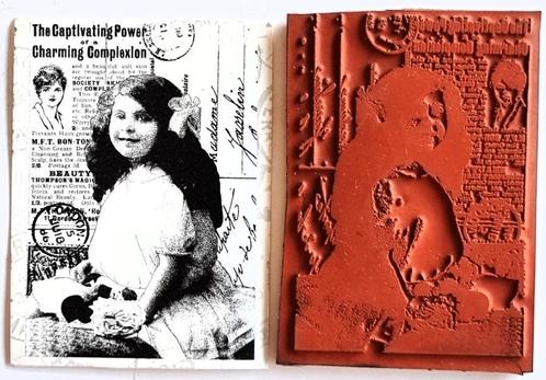 NIEUW cling stempel Vintage Girl Script van De Stempelwinkel, Hobby en Vrije tijd, Stempelen, Nieuw, EZ-mounted stempel, Ophalen of Verzenden