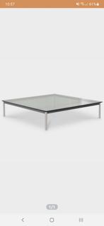 Corbusier/Cassina LC-10 Salontafel 140x140 met Certificaat, Ophalen, Gebruikt, Vierkant, Glas