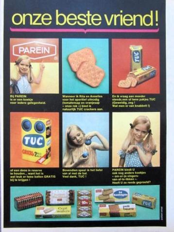 55+ vintage advertenties etenswaren 70-80 eten Kuifje Ermi beschikbaar voor biedingen
