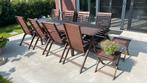 Complete tuinset + kussens voor 8 personen, Hout, Ikea, Tuin en Terras, Ophalen, Gebruikt, Bijzettafel, 8 zitplaatsen