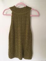 Olijfgroene top met glittertje, merk Cache Cache, L, Kleding | Dames, Tops, Ophalen of Verzenden, Zo goed als nieuw, Zonder mouw