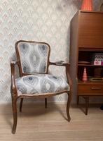 Vintage Louis XV style fauteuil, Ophalen, Gebruikt, Minder dan 75 cm, Vintage, refurbished, Louis XV
