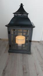 Grote lantaarn met led kasrs, Gebruikt, 50 tot 75 cm, Ophalen of Verzenden, Kandelaar