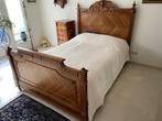 Antiek bed Louis XIV - 140x205 - Supernette staat!, Ophalen, Bruin, 140 cm, Zo goed als nieuw