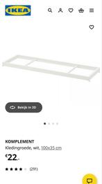 IKEA Komplement Kledingroede - 100x35 cm, Ophalen, 100 tot 150 cm, Zo goed als nieuw, Minder dan 100 cm