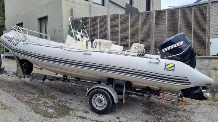 Zodiac Pro Open 650 for sale, Watersport en Boten, Rubberboten, Gebruikt, Zodiac, Overige materialen, 120 tot 200 pk, Benzine