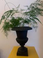 Gietijzeren vaas/pot, Huis en Inrichting, Woonaccessoires | Vazen, Ophalen, Overige materialen, Gebruikt, Zwart