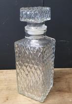 1104 vintage glazen karaf, drankfles, decanteeerfles fles, Antiek en Kunst, Ophalen of Verzenden
