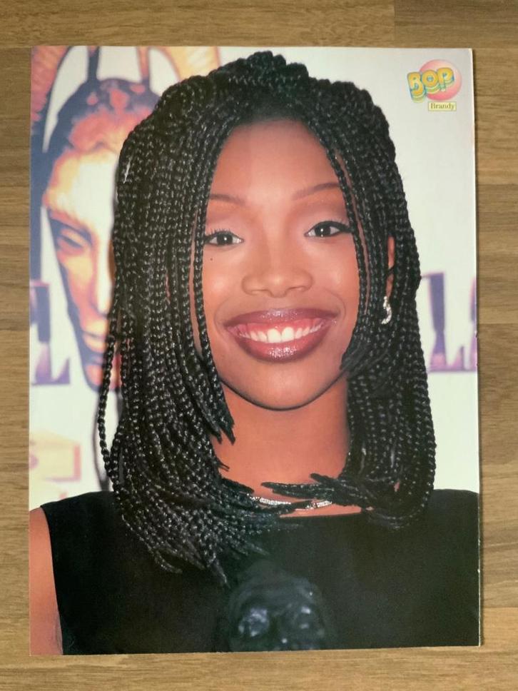 A4 Poster Brandy Norwood / Jonathan Jackson, Verzamelen, Posters, Zo goed als nieuw, Muziek, A4 of kleiner, Rechthoekig Staand