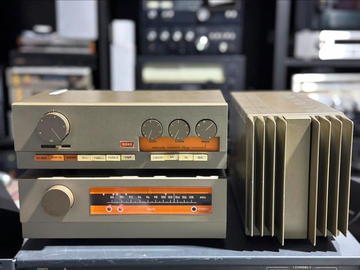 Quad 303 versterker, Quad 33 voorversterker&Quad FM3 tuner, Audio, Tv en Foto, Stereo-sets, Zo goed als nieuw, Overige merken