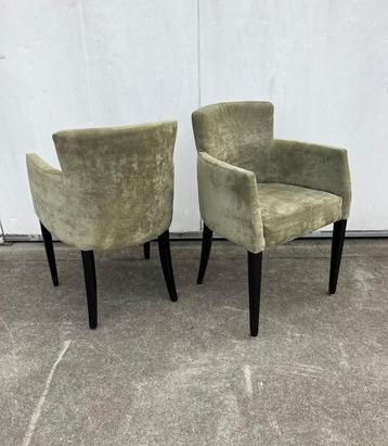 49 stuks luxe horeca restaurant zorgstoelen met arm groen beschikbaar voor biedingen