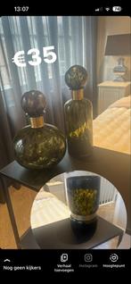 Eric Kuster Woondecoratie Goud/Groen, Ophalen of Verzenden, Minder dan 50 cm, Groen, Glas