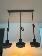 Unieke hanglamp met touwdetails, Huis en Inrichting, Ophalen of Verzenden, Gebruikt, Metaal, 50 tot 75 cm