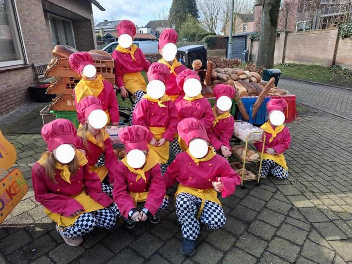 Loopgroep carnaval thema bakker, Kleding | Dames, Carnavalskleding en Feestkleding, Zo goed als nieuw, Carnaval, Ophalen of Verzenden