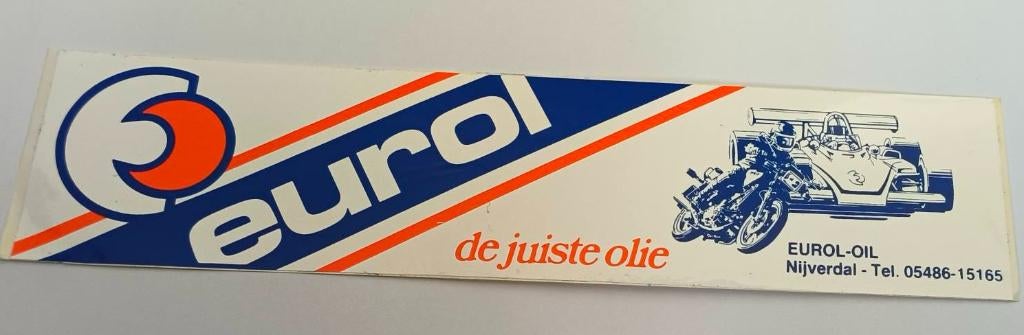 Sticker Eurol de juiste olie, Ophalen of Verzenden, Nieuw, Merk