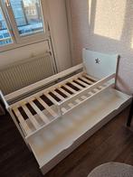 Peuterbed wit 70x140 met lades (inclusief beddengoed), 70 tot 85 cm, Zo goed als nieuw, Lattenbodem, 140 tot 160 cm