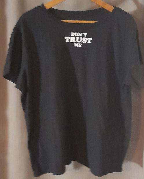 Zwart dames T-Shirt "Don't Trust Me" Maat M, Kleding | Dames, T-shirts, Gedragen, Maat 38/40 (M), Zwart, Korte mouw, Ophalen of Verzenden