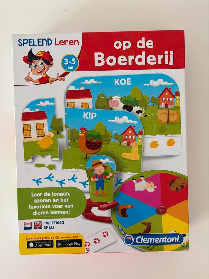 Spelend Leren op de Boerderij - Clementoni, Kinderen en Baby's, Speelgoed | Kinderpuzzels, Gebruikt, 2 tot 4 jaar, Meer dan 50 stukjes