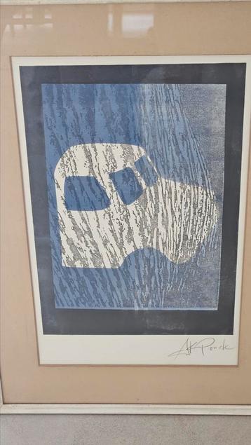 A.R. Penck (Ralf Winkle) Houtsnede gesigneerd  beschikbaar voor biedingen