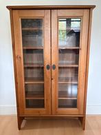 Houten vitrine kastje ,, Huis en Inrichting, Kasten | Vitrinekasten, Ophalen, 100 tot 150 cm, Modern/brocante, 50 tot 100 cm