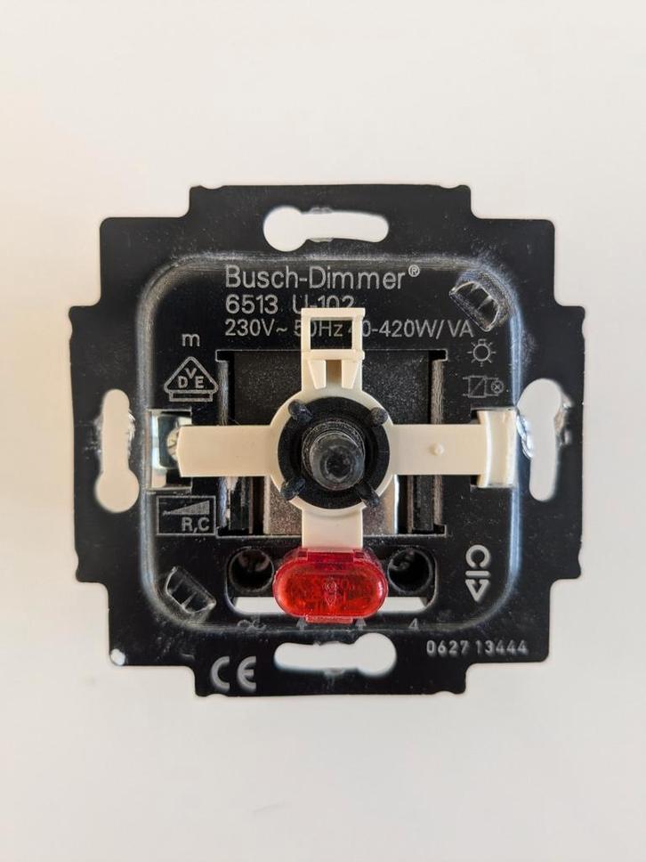 Busch-Jaeger dimmer 6513 U-102, Doe-het-zelf en Verbouw, Elektra en Kabels, Gebruikt, Schakelaar, Ophalen of Verzenden
