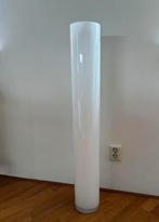 Glazen cyclindervormige vaas 1 m hoog, Ophalen, Wit, 75 cm of meer, Glas