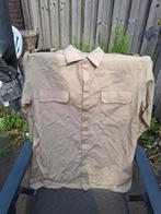 Vintage Beige Overhemd met Epauletten, Ophalen, Gedragen, Beige, Halswijdte 41/42 (L)