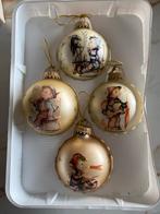 set van 4 Hummel kerstballen glas, Ophalen of Verzenden, Zo goed als nieuw