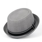 Grijze pork pie hoed / heren dames jazz bowler, Verzenden, Nieuw, Hoed