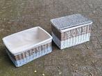 Rieten Manden Set - 'Home' Decoratie, Ophalen, Mand, Zo goed als nieuw, Riet