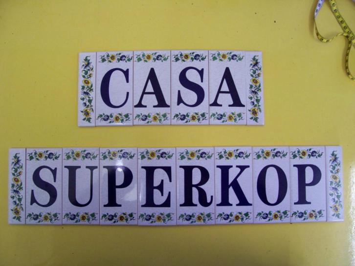 Te koop: Spaanse Lettertegeltjes, Huis en Inrichting, Woonaccessoires | Overige, Nieuw, Ophalen of Verzenden