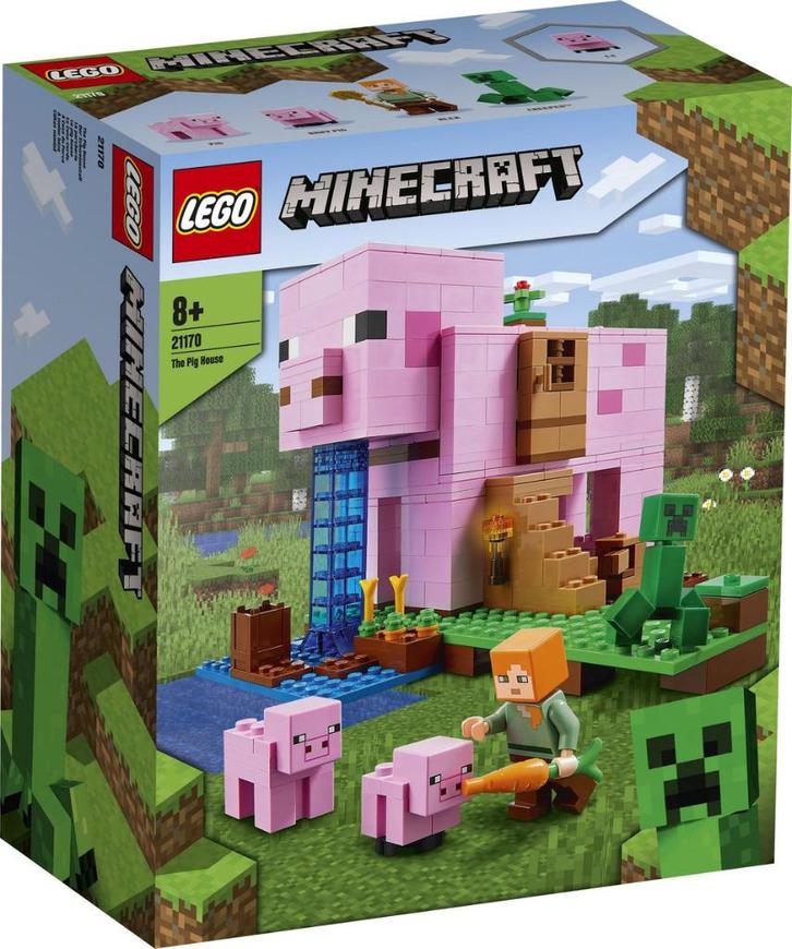 LEGO Minecraft Het Varkenshuis - 21170, Kinderen en Baby's, Speelgoed | Duplo en Lego, Zo goed als nieuw, Lego, Complete set, Ophalen of Verzenden