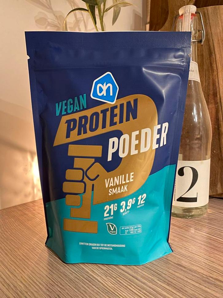 Nieuwe AH Vegan Proteïne Poeder - Vanille, Sport en Fitness, Fitnessmaterialen, Nieuw, Overige typen, Ophalen of Verzenden