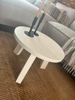 Witte houten salontafel/ bijzettafel, Ophalen of Verzenden, Zo goed als nieuw, Minder dan 50 cm